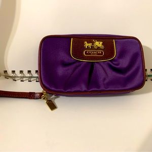 Coach Purple Satin Jewelry Organizer